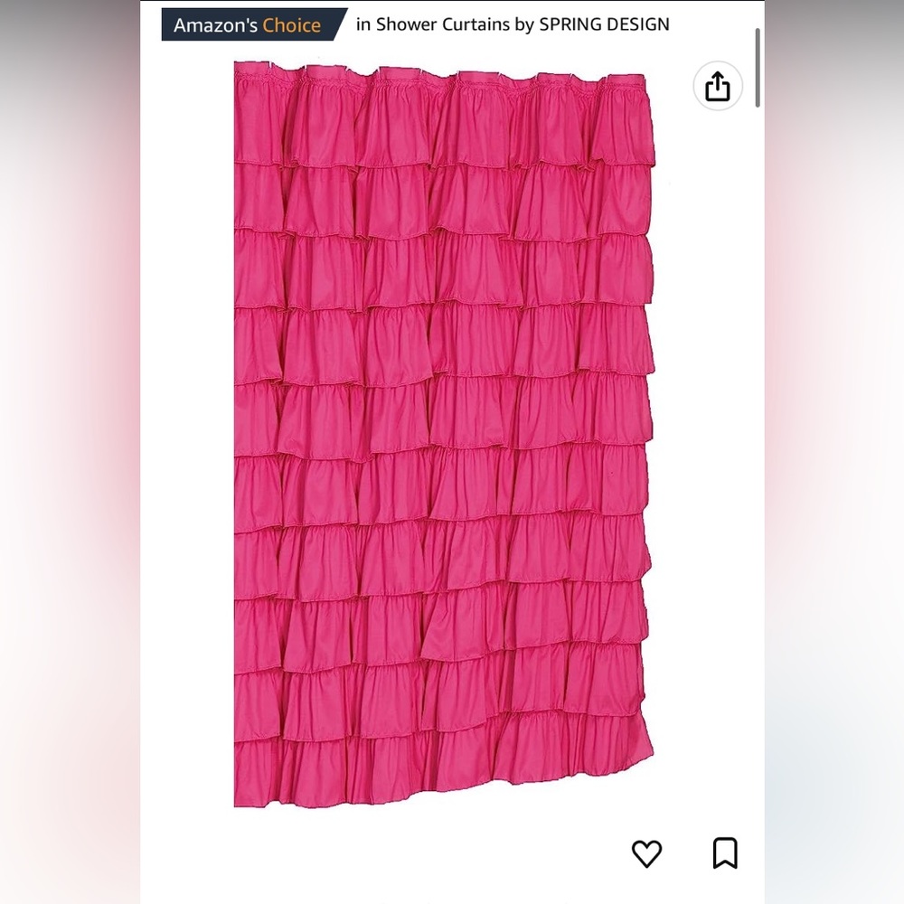 hot pink shower curtain